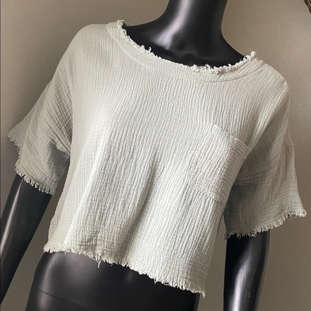 Frayed Hem Crop Top